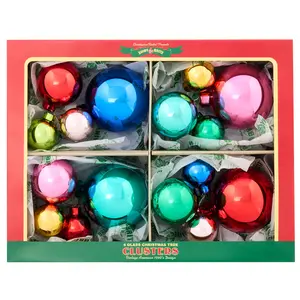CHRISTMAS CONFETTI 4 COUNT 4PC 1.25",1.75" & 2.5" CLUSTERS
