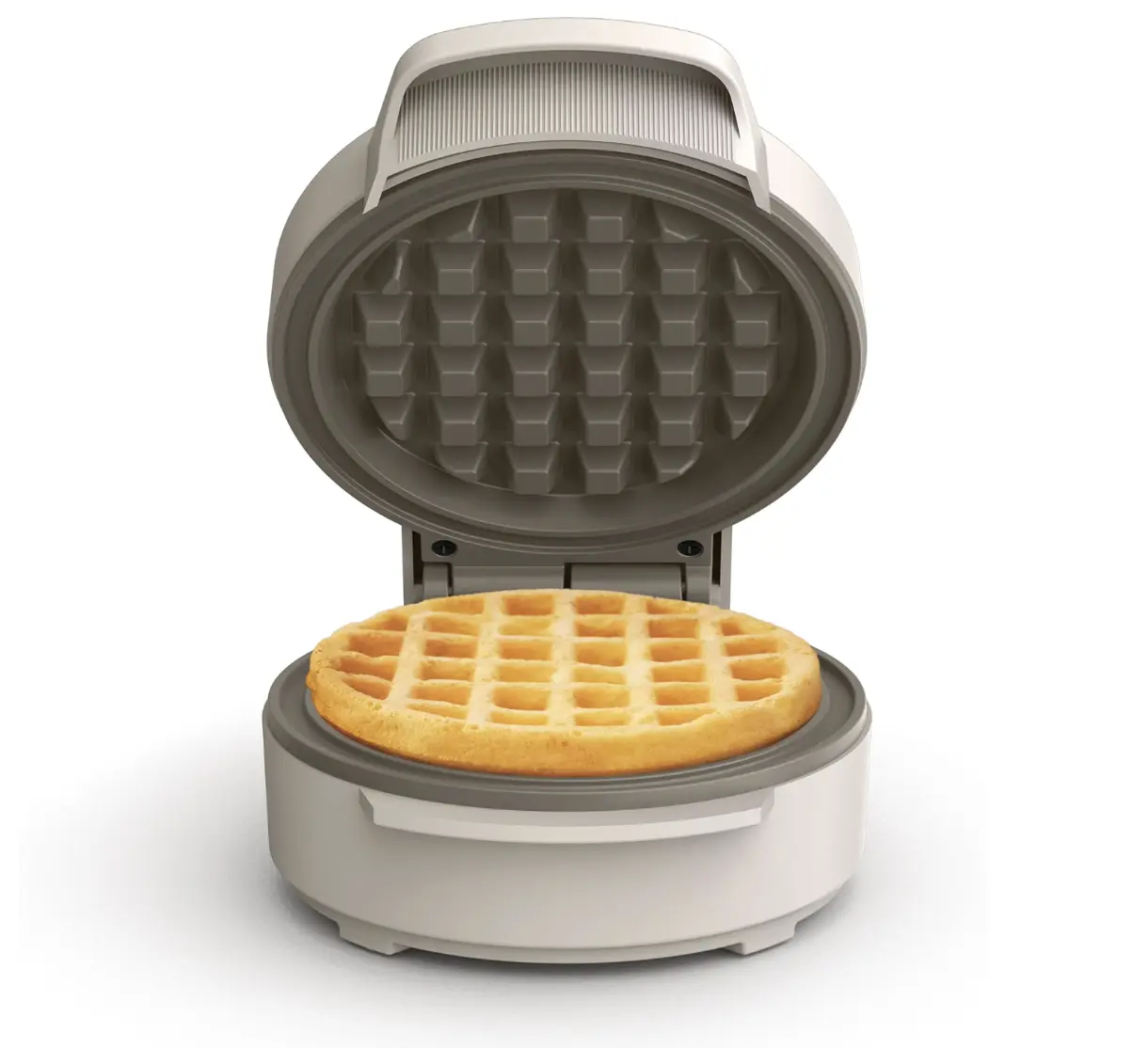 4 In Mini Belgian Waffle Maker, 350W Power Modern Kitchen Appliance with PFAS-Free Ceramic Nonstick Coating, Quick Cook Even Heating, Cool-Touch Handles & Stackable Design