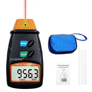Digital Laser Tachometer, Non-Contact RPM Meter Speedometer, Photo Tach Tester Measuring 2.5-99,999RPM Motor Speed, Handheld Velocimeter Gauge for Engine Motorcycle Mower Lathe