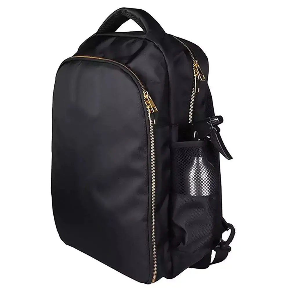Unisex High-Quality 600D Polyester Mobile Station Travel Backpack - Adjustable, Plain, High-Capacity Multi Compartment Backpack with Metal Zippers for Traveler Barbers' Regale Barber Supply Tools