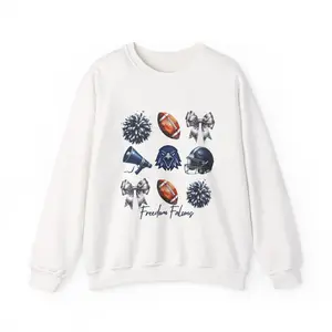 Freedom Falcons Football Crewneck Sweatshirt | Football Icons, Megaphone & Bows