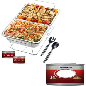 Buffet Kit Disposable Chafing Dish Buffet Set - Chafing Dishes for Buffet & Catering  Warmers - Catering Supplies &  Warming Trays for Buffet Party - 8- Chafing Dish Set