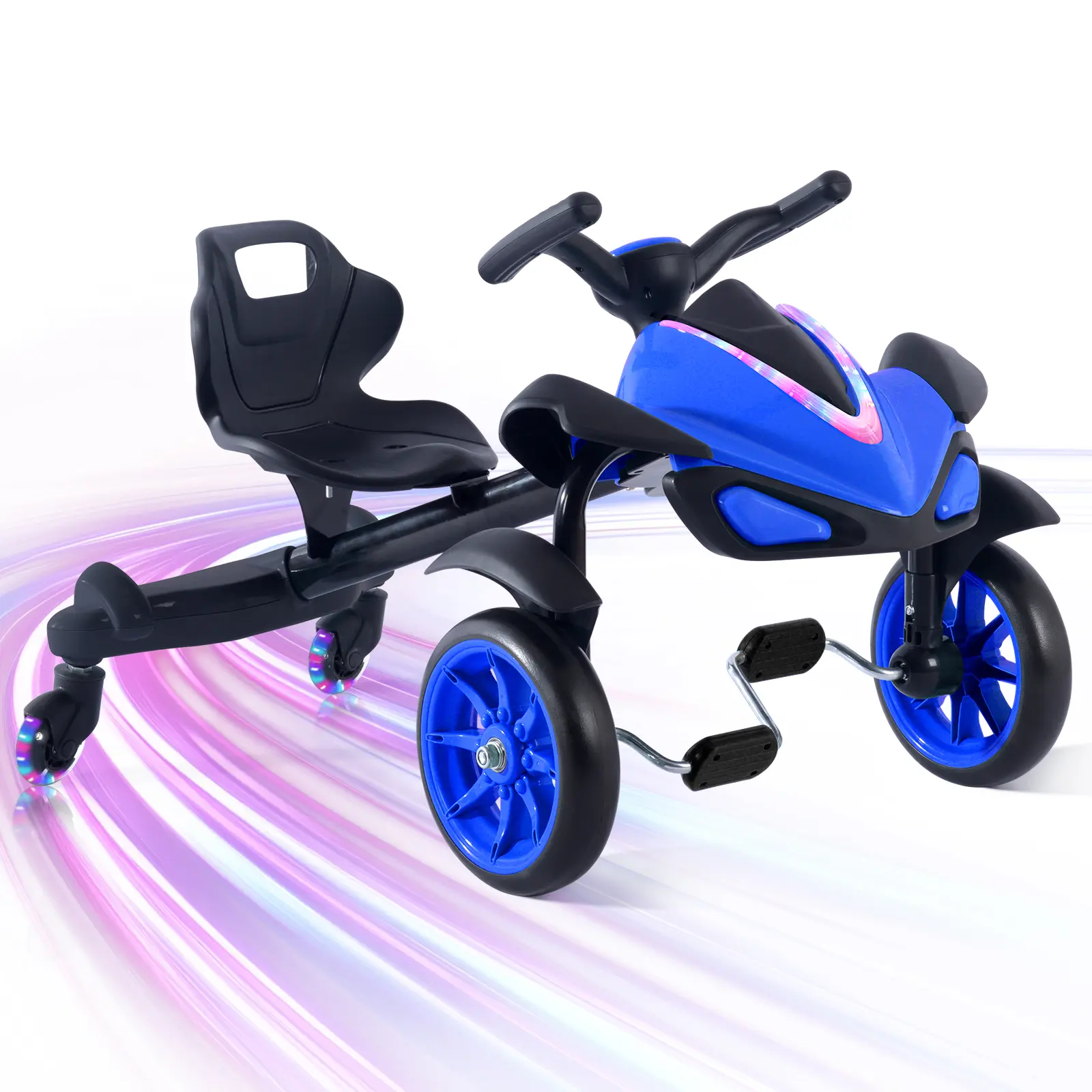 2-in-1 Kids Drift Bike - Crazy Drift Cart for Toddlers and 3-5 Years Old Kids