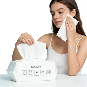 Disposable Face Towels,1/2/4Packs Soft Clean Skin Face Towels, Dry Wipes Facial Towels Wash Cloths Tissue Thickened, Disposable Face Towelettes for Cleansing, Makeup Remover and Skincare, Face Cleaning Towel