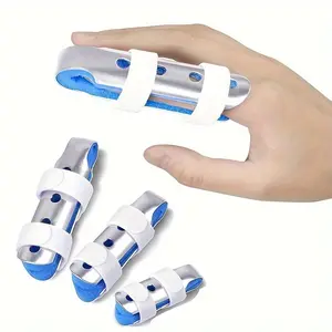 3pcs Adjustable Aluminum Foam Finger Splint with Closure - Lightweight Breathable Hand Support Bracket, Breathable Brace for Enhanced Stability, Hand Wash Only, Ideal for Sports and Medical Use, Hand Stabilizer