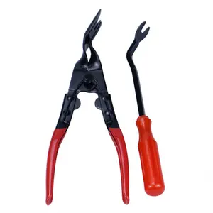 [Auto Trim Removal Tool] 2pcs Car Panel Clip Removal Pliers Tools, Auto Fastener Trim Removal Tool Kit, Plastic Clip Push Pin Removal Pliers Tool Automotive Pry Tool Door Panel Dashboard Repair Set,Clip Screwdriver Light Pliers Door Panel Tool Set tiktoks