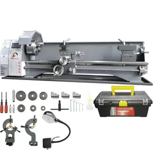 【Summervibes】VEVOR Metal Lathe Machine, 211 mm x 750 mm, Precision Benchtop Power Metal Lathe, 0-2500 RPM Continuously Variable Speed, 750W Brushless Motor Metal Gears, with Tool Box for Processing Precision Parts