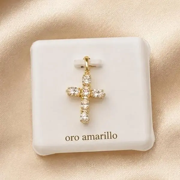 Lab-Grown Diamond Cross Pendant, Cross Shape, Everyday Wear, Christian Cross Charms & Pendants, Diamond Accent Charms & Pendants