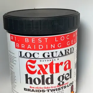Loc Guard Extra Hold Gel - Non Sticky Flake Free, Brides-Twists-Loc Hold, Ideal for Braiding, Twists, and More