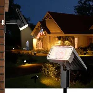 Solar Spot Lights Outdoor, [58 LED/12000K/3 Modes] Easy Installation Solar Lights Outdoor Waterproof IP67, Auto On/Off, 2-in-1 Wall Light Flood Light for Tree Yard Garden Pathway