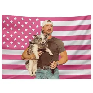 Tapestry Funny American Riley Pink Red Flag Wall Hanging Poster Holiday Gift Wall Decoration Bedroom Living Room Dining Room College Green Dorm Concert 3x5 Feet Style