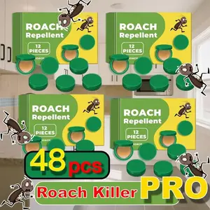 Indoor roach bait gel and trap, - 48 pieces, roach killer - home outdoor pest control dragonfly bug repellent bear spray advion cockroach Roach Bait Trap Kit moon moons pry Cockroach Killer Repellent Set