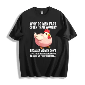 Casual Humor Unisex T-Shirt With Chicken And Text Joke For Everyday Wear Perfect Gift For Friends And Family Who Love Funny Shirts