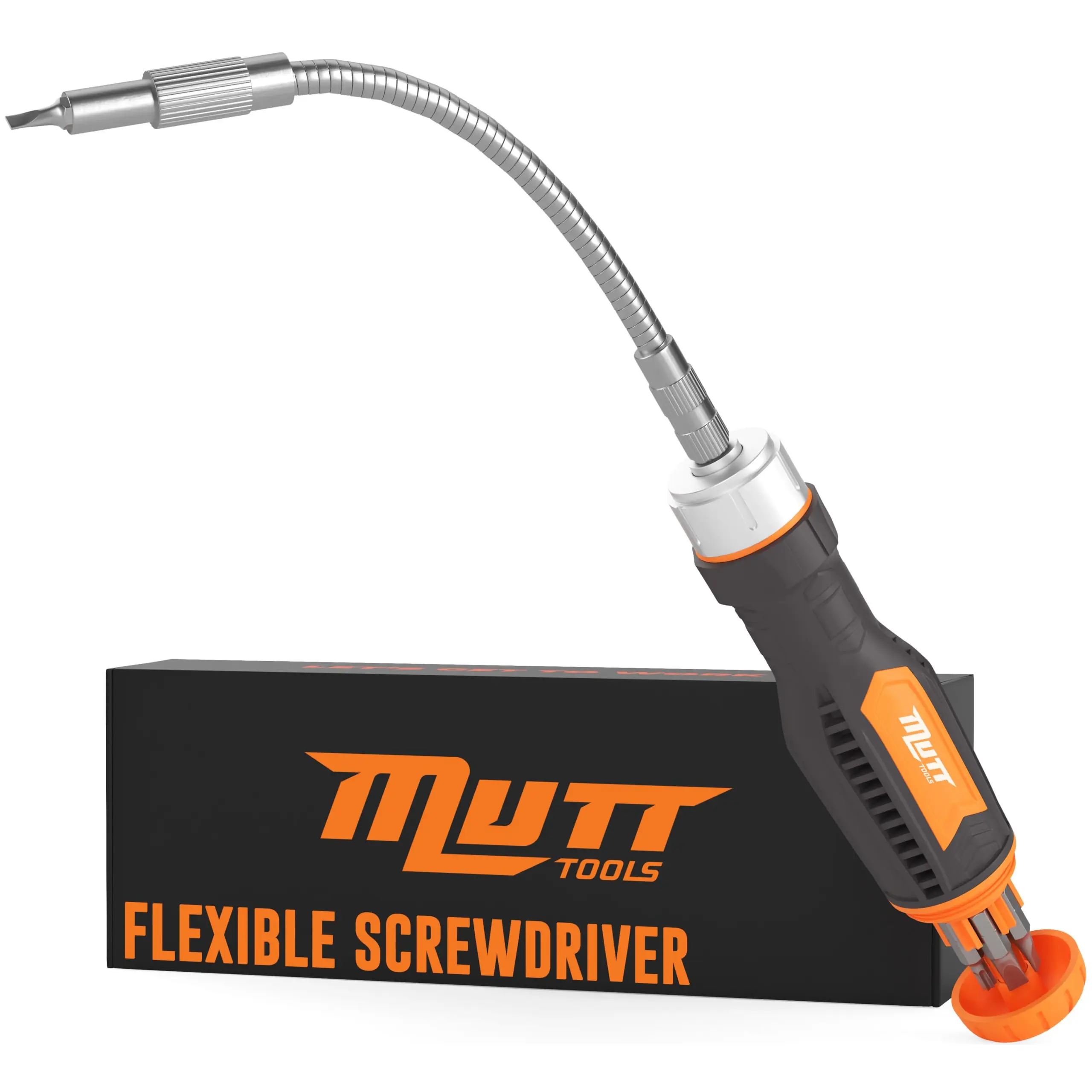 Mutt Tools Flexible Screwdriver Set 12-in-1 with Bendable Shaft & Torx Bits
