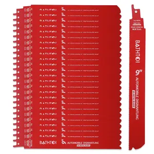 25 Pack 9 Inch 14/18 Tpi Reciprocating Saw Blades for Metal Cutting, Carbide Alloy Steel Sawzall Blades for Automobile Dismantling with 8% Cobalt for Longer Life and Faster Cutting Speed Tool Hardware