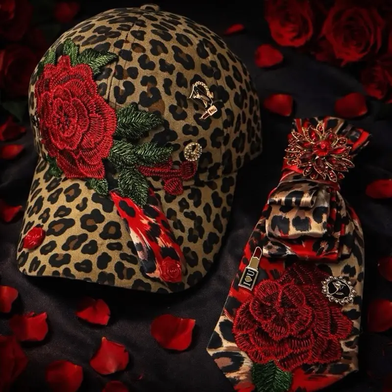 Rose Custom made Hat and Tie set
