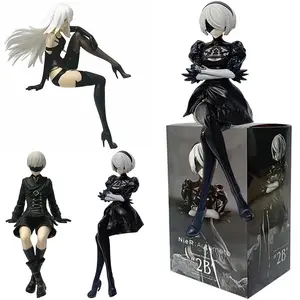 15cm SEGA Nier:Automata Ver1.1A YoRHa No.2 Type B (2B) Premium Chokonose PVC Figure, Anime Merchandise, Collectible Model Toy for Toys & Hobbies Enthusiasts