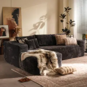 XIZZI Modern Minimalist 104" L-Shape Couch with Chaise,Modular Sectional Sofa with Cloud Deep Seat, Convertible Upholstered Couches for Living Room Bedroom,No Assembly Required
