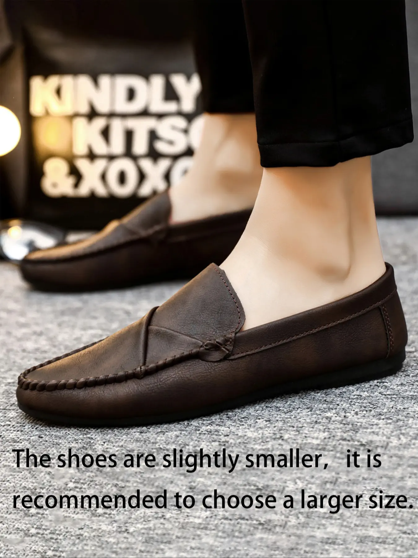 Men's New Fashion Loafers, Classic Comfort Formal Shoes, Easy to Wear and Drive, Moccasin Style, Rubber Sole, All Seasons Casual Footwear