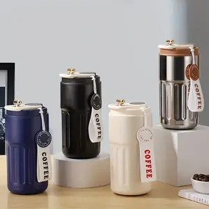 1pc Valentine'S Day Gift - Double Walled 316 Stainless Steel Travel Coffee Mug, Vacuum Insulated, Reusable Tumbler with Temperature Display, Portable & Sealable, BPA-Free, Ideal for Women'S Day, Mother'S Day, Thanksgiving, Christmas Flask