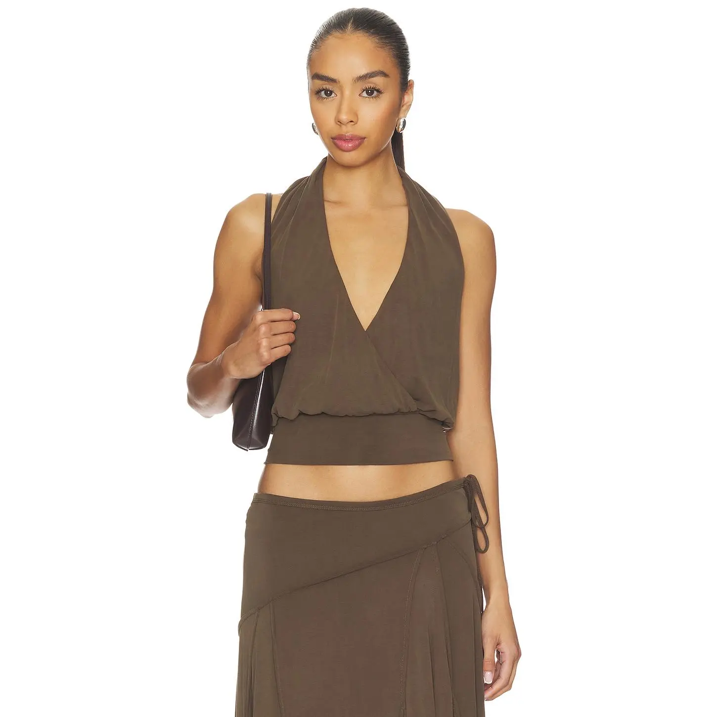With Jean x REVOLVE Sharni Top in Chocolate