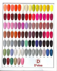 D'vine Gel Polish Set 0.5 Fl Oz Each - UV/LED Gel Polish & Air Dry Nail Lacquer, Matching Chip-Free, Health-Conscious & Low Odor, Product from 099-188