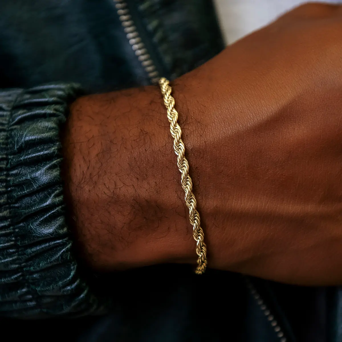GLD Rope Bracelet in Yellow Gold- 4mm - Perfect Gift #Stockupdeals GLD Rope Bracelet in Yellow Gold- 4mm - Perfect Gift #Stockupdeals