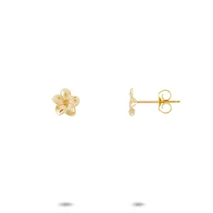 Plumeria Earrings in Gold - 7mm