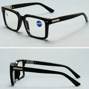 Trending Fashion Executive Reading Glasses for Men Presbyopic All Day Metal Hinge High Definition Computer Readers UV Glare Protection Polycarbonate Frame Unisex vintage trendy