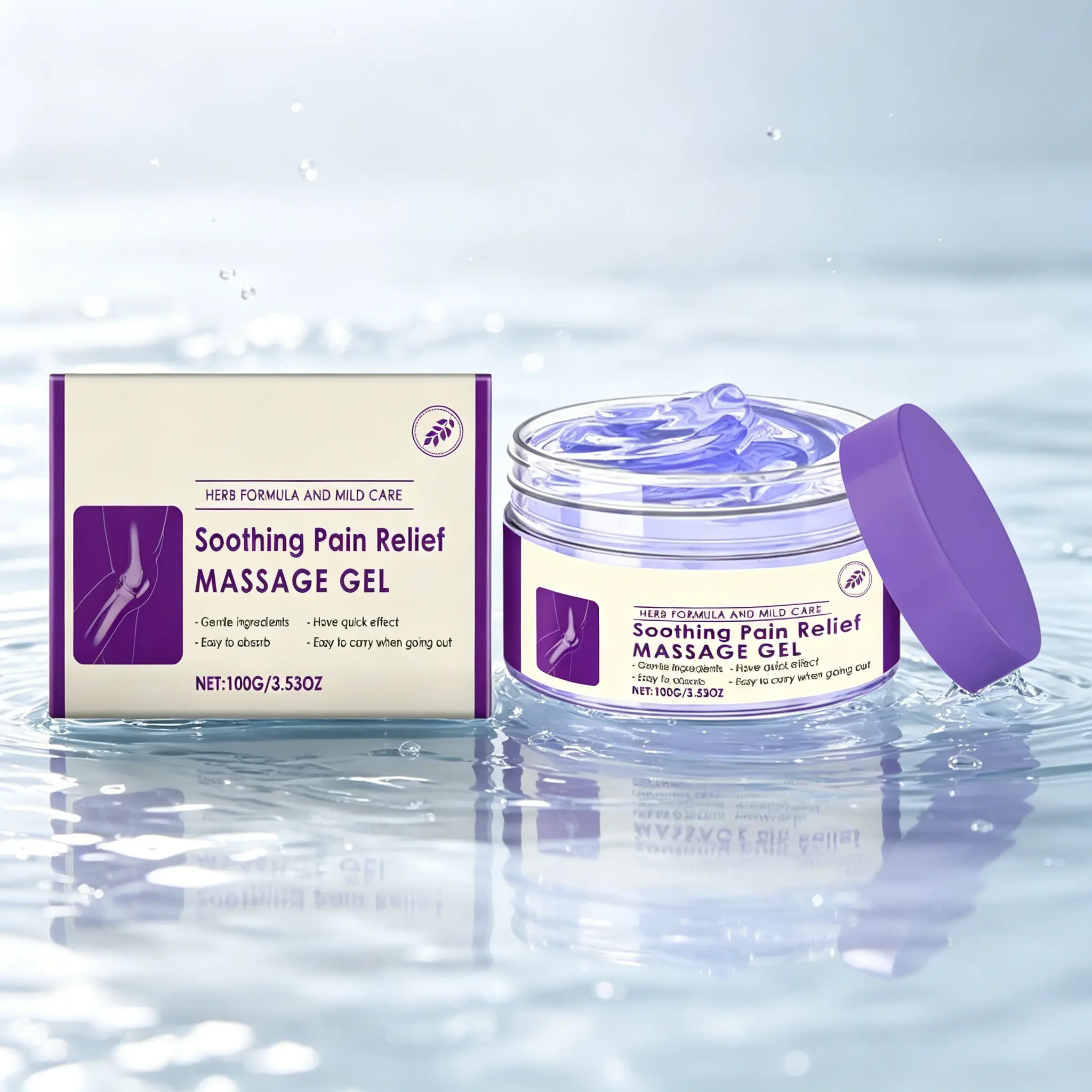 Herbal Massage Gel 100g – Natural Soothing Gel for Tired Muscles, Easy-Absorb Body Care for Daily Comfort