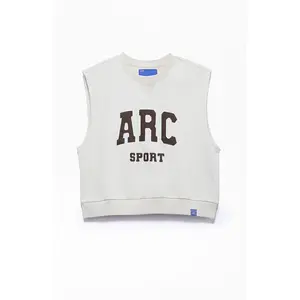 A.R.C. Men's Gray Sport Cut Off Muscle Crew Neck Sweatshirt