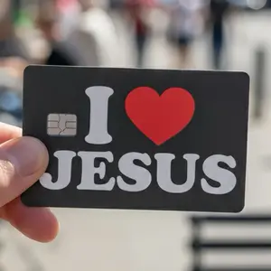 I Love Jesus Debit Card Skin Sticker 2 Pack Christian Vinyl Cover