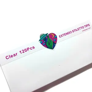 NAIL TIPS EXTENDO STILETTO 120PCS (HALF COVER)