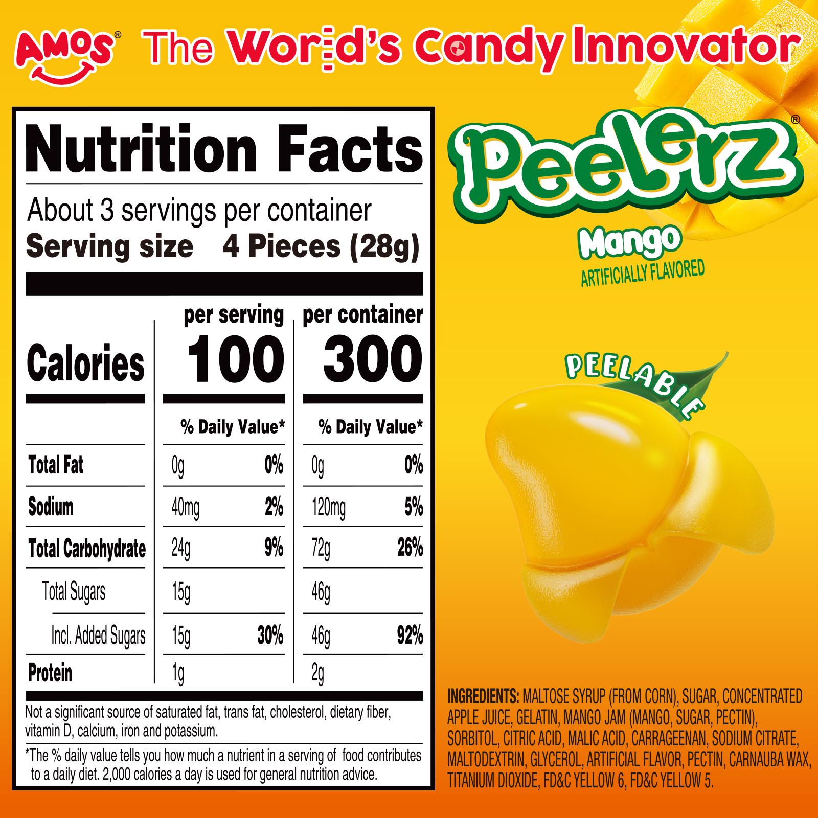 (XXL)AMOS Peelerz Gummy Candy Variety Pack – 14 Bags for $14.99! Mango, Orange, Pineapple & Green Apple, Peelable Fruit Gummies, Fun Snack, 3oz Each, Shareable Treat Bundle-MTW (XXL)AMOS Peelerz Gummy Candy Variety Pack – 14 Bags for $14.99! Mango, Orange, Pineapple & Green Apple, Peelable Fruit Gummies, Fun Snack, 3oz Each, Shareable Treat Bundle-MTW