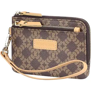 Royal Bagger Women's RFID Coin Purse - Multi-Zipper Clutch with Keychain & Wristlet 2903