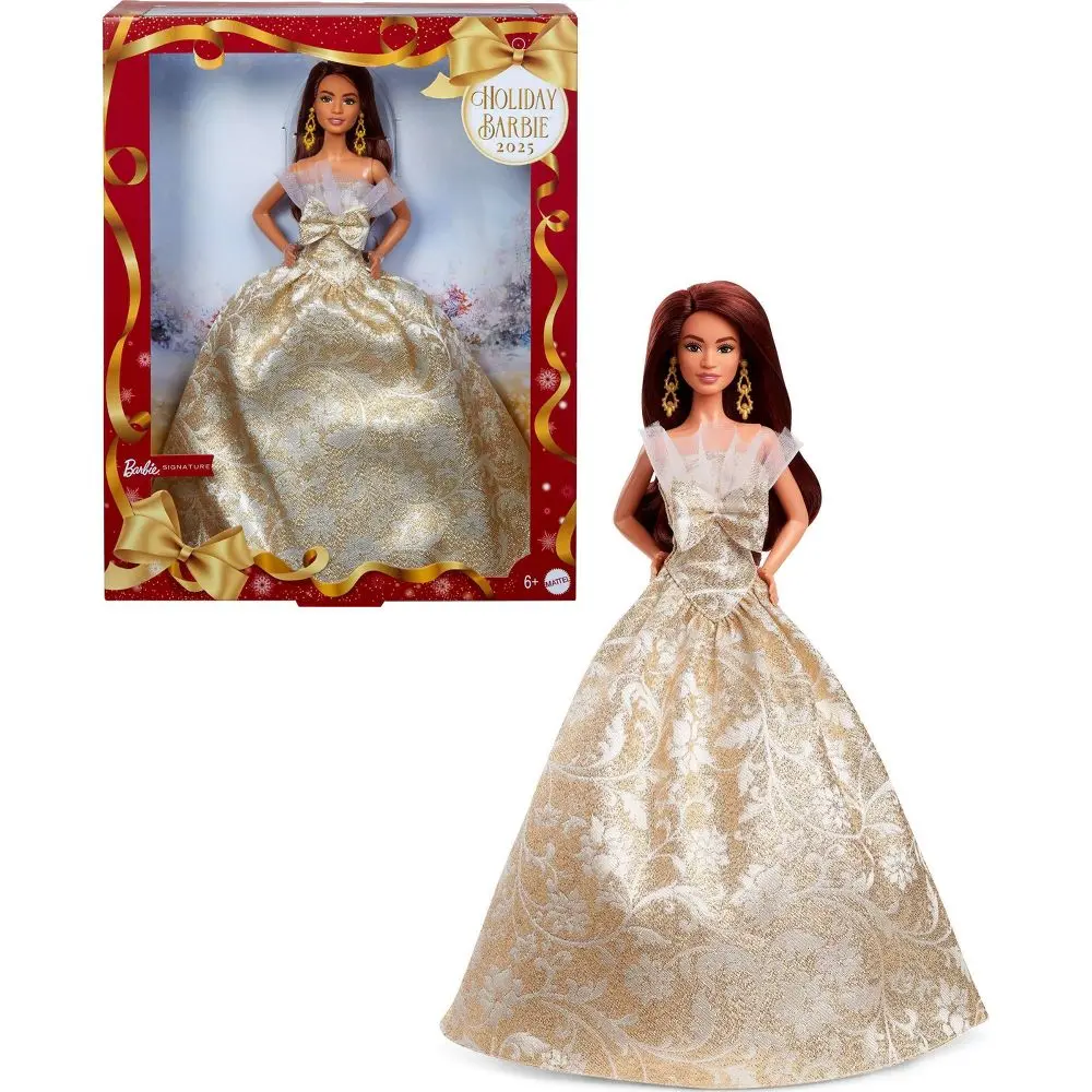 2025 Signature Holiday Barbie Fashion Doll Dark Hair Seasonal Collector Edition 2025 Signature Holiday Barbie Fashion Doll Dark Hair Seasonal Collector Edition