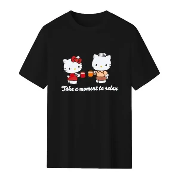 Sanrio Hello Kitty T Shirt Cotton Oversized Crewneck Shortsleeve Streetwear Graphic Tee Summer Essential, Stylish, Breathable