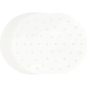 100 count  Steamer Liner, 10" Round Air Fryer  Paper with Holes, White Anti-Stick Steamer Paper