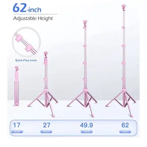 Sense 62 Inch Adjustable Height Wireless Remote Shutter with Quick-Flip Locks for easy Versatile Use