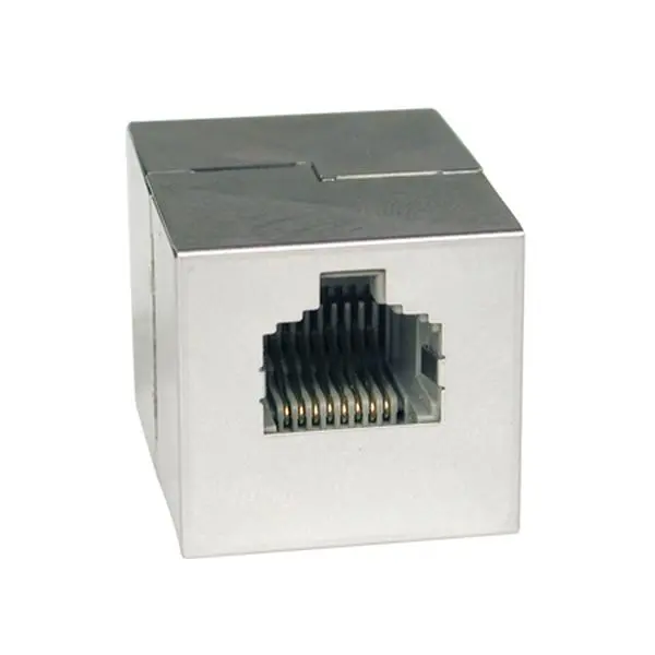 Tripp Lite Cat5E Feed Through Modular Coupler - RJ-45 Female/Female Ports, Straight Thru, Extended Length, Model N032-001, Workmanship Defects Free, Free From Defects for Life