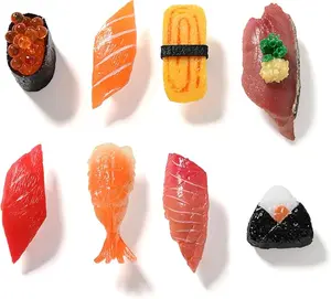 Cute Sushi Fridge Magnet Japanese Food Fun Magnets for Refrigerator Whiteboard, Fake Sushi Food Play Toys for Dollhouse Cake Kitchen Decoration Gifts(Sushi 1)