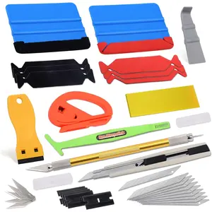 Wrap Tools PPF Installation Kit Vinyl Wrap Tool Kit with Felt , Film , Bubble Release Pen, Utility  for  Wrapping, Window Tint Application & Wallpaper Smoothing
