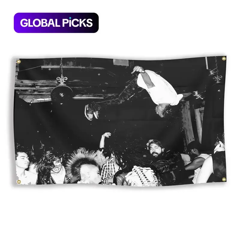 Punk Rock Concert Flag & Music Band Banner, Decorative Tapestry Wall Mural, Wall Hanging Decor for Home, Living Room & Bedroom, Vintage Room Decoration, Durable Material #GLOBAL PICKS