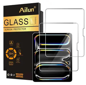 2 Pack Screen Protector for iPad Pro 13 Inch 2024 7th Generation, iPad Air 13 Inch 6 Generation [2024 6th Gen] Tempered Glass [Face ID & Apple Pencil Compatible] Case Friendly [2 Pack]
