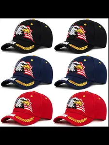 Usa 250th Anniversary Hat, Eagle Flag Embroidered Baseball Cap, Wheat Border Summer Sun Protection Hat, July 4th Independence Day Patriotic Hat