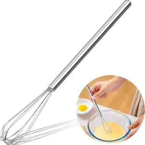 10 Inch Mini Egg Whisk, 304 Anti-Rust Stainless Steel, Small Whisks Utensils for Cooking, Baking, Mixing Ingredients, Deep Containers, 1 Piece