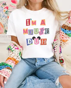I’m a Mouse Duh Kidcore Shirt, Womens Princess Aesthetic Tee, Family Vacation Girls Trip Rainbow Mouse Ear T-Shirt Gift for Theme Park Lover