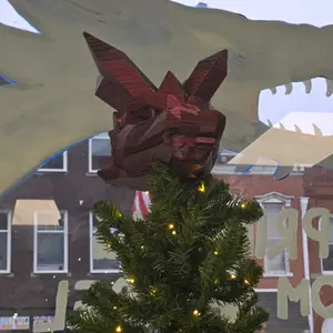 Crystal Dragon Tree Topper 3D Printed - Festive Home Decor - Hanging Christmas Decoration
