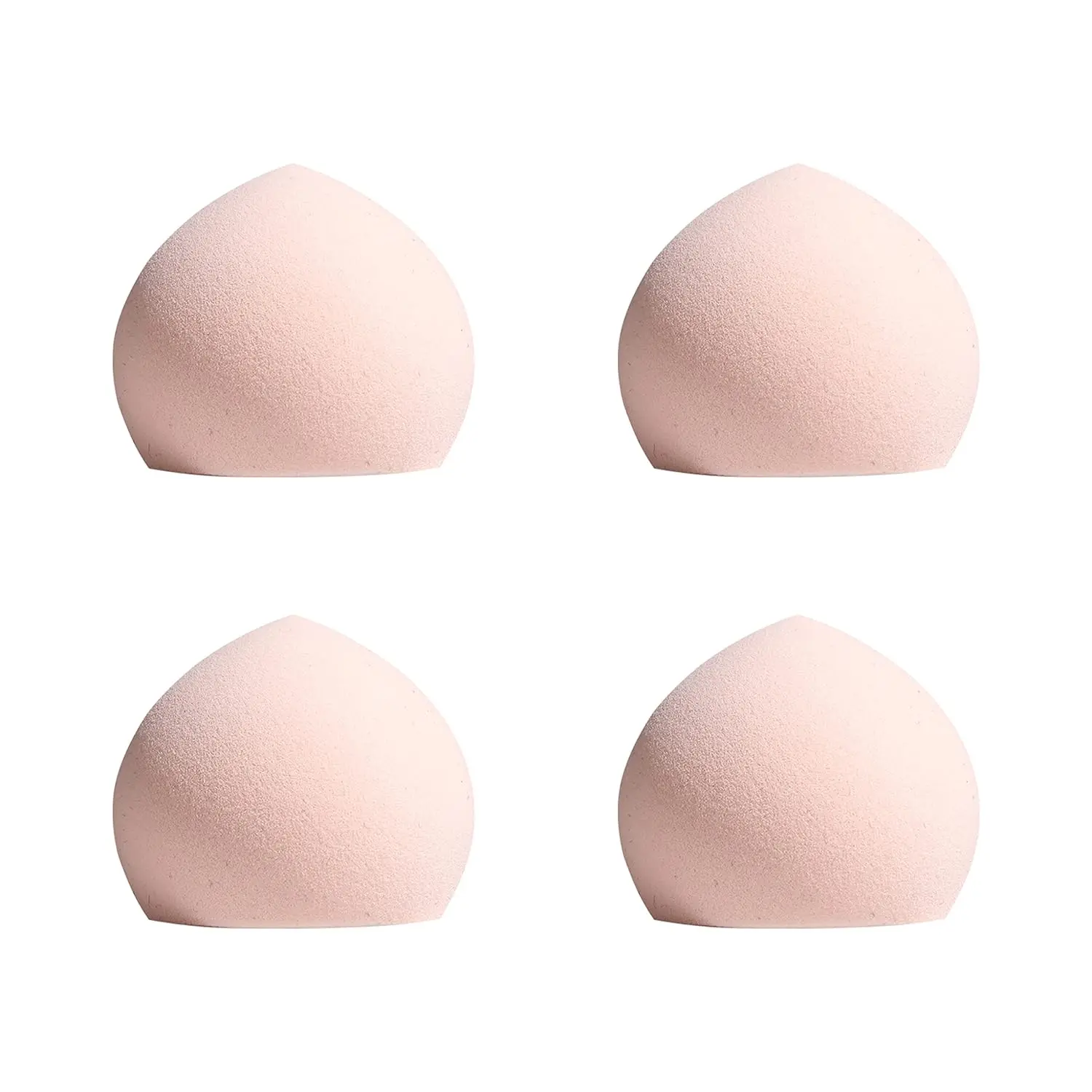 Beauty Sponge Set, 4-Count Pink Ultra-Soft Marshmallow Blenders for a Flawless Airbrush Finish, Latex-Free Makeup Tools for Wet and Dry Use, Bronzers