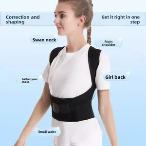 Back posture corrector for men, women, and children, invisible back straightener for correcting hunchback and improving posture,   clavicular pulls strap, Adjustable Neoprene shoulder Support,  clavicular pulls strap, smooth latex fabric, sport girdle